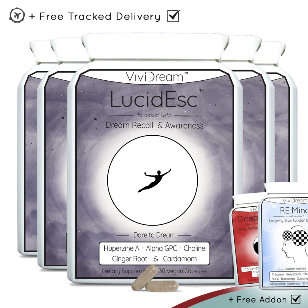 LucidEsc Huperzine A Alpha GPC Choline Cardamom Supplement Thermal 5x Bottles + free addon + free delivery